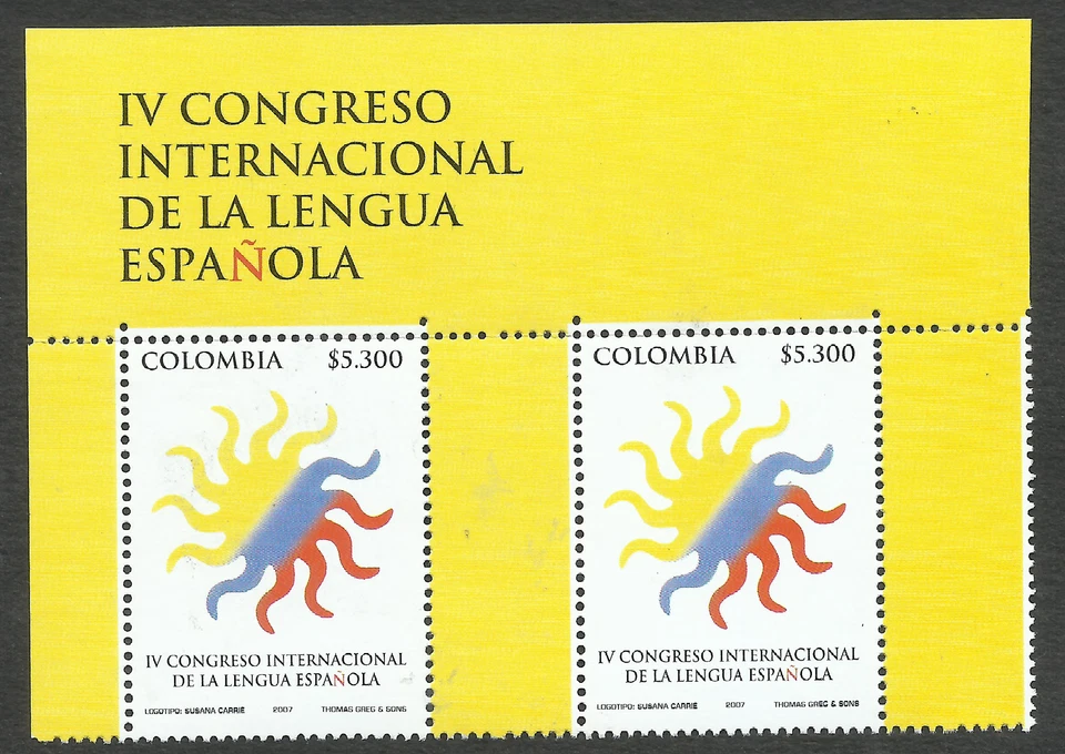 COLOMBIA 2009, SPANISH LANGUAGE X 2, MNH, VF - Image 1 of 1