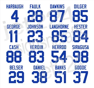 Indianapolis Colts STICKER DECAL 1990s stars Harbaugh Faulk George Banks Dilger - Picture 1 of 34