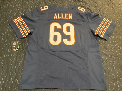 Camiseta cosida de colección JARED ALLEN #69 Chicago Bears para hombre talla 52 azul nueva con etiquetas Foto 1 de 4