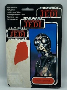 Kenner STAR WARS Vintage Trilogo TRI-LOGO DEATH STAR DROID Cardback 1983 - HK - - Imagen 1 de 4