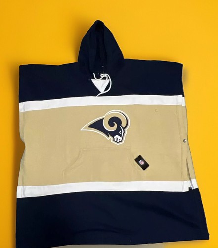 VETEMENTS Felpa con cappuccio Los Angeles Rams taglia unica oro blu navy Poncho NFL Rampage Ramily