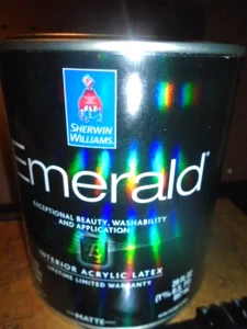 Sherwin Williams Emerald washability interior acrylic latex matte finish-GRAY - Picture 1 of 1