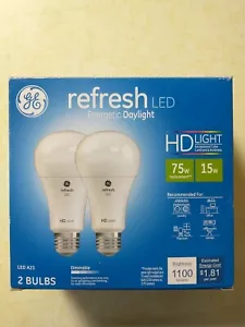 GE 2 PK Refresh HD Light Daylight LED A21 75w 15w Dimmable Bulb 98571 - Picture 1 of 3
