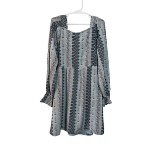 Art Class Girls Dress Medium 7/8 Cutout Back Bows Paisley Light Blue Striped - Picture 1 of 7