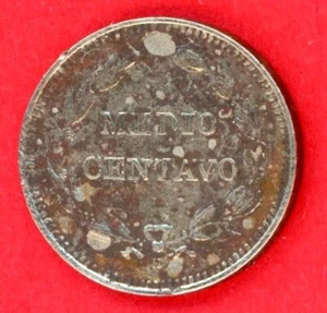 ECUADOR MEDIO 1/2 CENTAVO 1909 KM # 57 FINE. - Picture 1 of 2