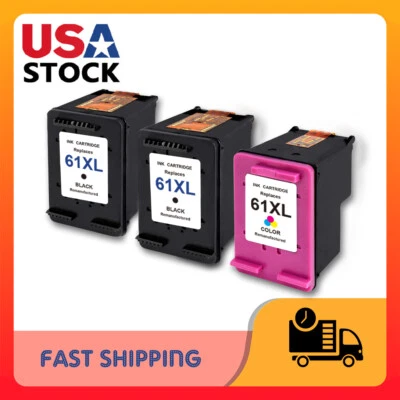 3 paquetes para cartuchos de tinta HP 61XL negro y color Envy 4500 4501 4502 4504 4505  Foto 1 de 4