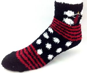 Miami Heat Basketball Homegator Black Red & White Fuzzy Socks