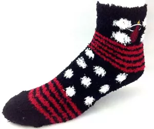 Miami Heat Basketball Homegator Black Red & White Fuzzy Socks - Picture 1 of 3