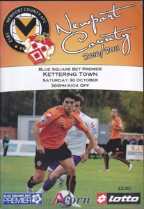 2010/11 NEWPORT COUNTY V KETTERING TOWN 30-10-2010 BLUE SQUARE BET PREMIER - Picture 1 of 1