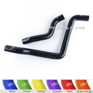 Black 04-12 Mitsubishi 380 Galant Grunder 2.4L 4G69 Silicone Radiator Hose Kit - Picture 1 of 11