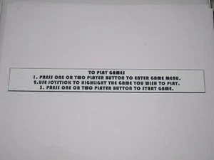 gravierte Icade Multicade Jamma Mame Arcade Anleitung Typenschild 60 in 1 WEISS - Bild 1 von 3