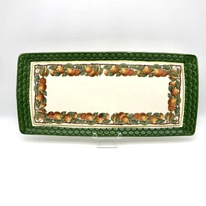 Vintage VILLEROY & BOCH “Parma” RECTANGULAR Tray Scalloped , Peaches, Germany - Picture 1 of 12
