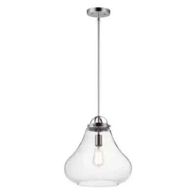 Maxim Lighting  10093CLSN  Stella Single Light 14" Wide Pendant - Satin Nickel - Image 1 of 2