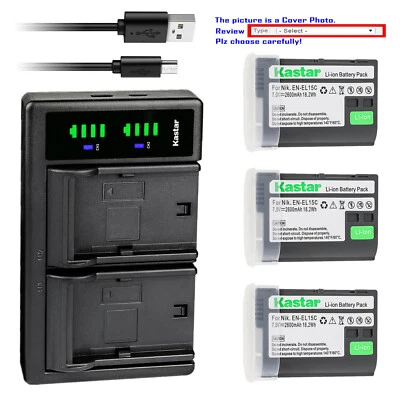 Cargador USB Kastar Batería LTD2 para cámara EN-EL15c ENEL15c Nikon Z 5 Z 6 Z 7 Foto 1 de 4