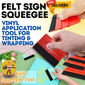 Red Sign Felt Squeegee Vehicle & Window Tinting Wrapping - buy 5 get 1 free - Picture 1 of 5