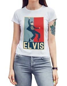 Elvis Presley Women's T-Shirt Art Music Rock King Rockabilly Jailhouse 50s 60s - Picture 1 of 2