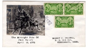 #785 Army 1c FDC 1936 - Beazell Photo Cachet #18c Paul Revere Listing Copy - Picture 1 of 2
