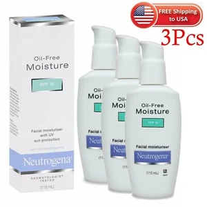 3 Pack Neutrogena Oil Free Face Moisture SPF 15 For Normal To Oily Skin 115ml US - Picture 1 of 7