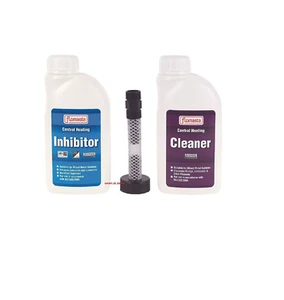 FLOMASTA Central Heating Inhibitor Cleaner Filling Kit 1L 3Pcs Scale Corrosion - Picture 1 of 1