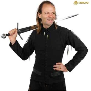 Bewaffnung Doublet Gambeson Spätmittelalter Handarbeit Messing Aiglets Cosplay Kostüm - Bild 1 von 6
