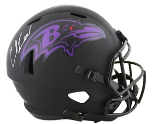Ravens Ed Reed Authentic Signed Eclipse Full Size Speed Rep Helmet BAS Witnessed - Picture 1 of 2