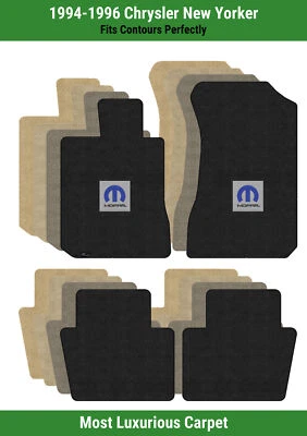 Alfombrillas delanteras y traseras Lloyd Luxe para Chrysler New Yorker '94-96 con M-Mopar azul Foto 1 de 4