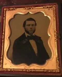 Antiquitäten Daguerreotype Ambrotype Foto toller Zustand selten männlich Gentleman a5b - Bild 1 von 5