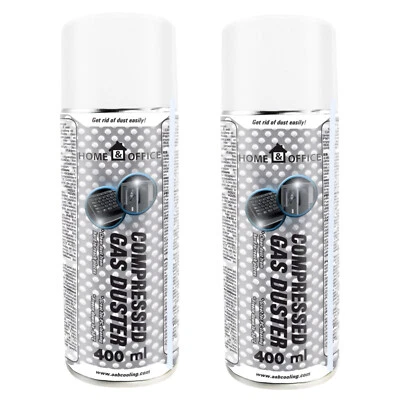 2x AABCOOLING H&O Gas Duster 400-ml DRUCKLUFT-SPRAY LUFT-DRUCK COMPRESSED AIR
