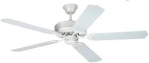 PREMIUM Bison D552WH 52" Ceiling Fan, 5 Blades, off White Finish - Picture 1 of 7