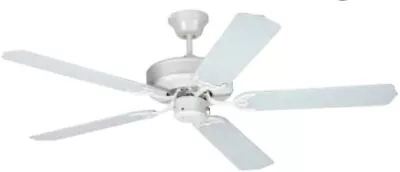 PREMIUM Bison D552WH 52" Ceiling Fan, 5 Blades, off White Finish - Image 1 of 4