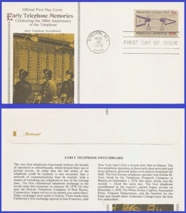 USA4 #1683 U/A FLEETWOOD FDC   Telephone Centennial - Picture 1 of 1