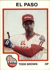 1987 El Paso Diablos ProCards #17 Todd Brown Binghamton New York Baseball Card