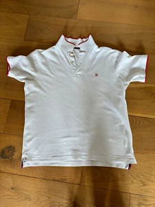 Original CAROLINA HERRERA Polo Shirt Größe L WEISS mit rotem Logo / Applikation - Bild 1 von 3
