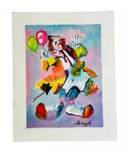 Original Canvas Clown Painting “Make A Child Happy” 16x20” - Picture 1 of 11