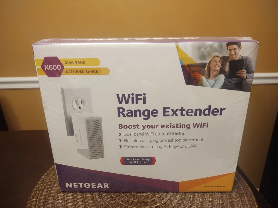 New Netgear N600 Wifi Range Extender (Wn3500Rp) Factory Sealed  - Image 1 of 4