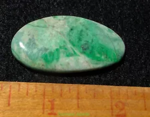 JADEITE APPLE GREEN A GRADE LARGE CABOCHON 65.8 CARAT- 13 GRAMS BURMO - Picture 1 of 6