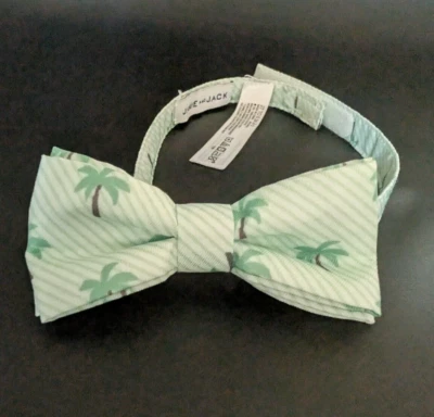 Pajarita Janie And Jack para niños, talla 2T-5T, verde con palmeras, ajustable Foto 1 de 4