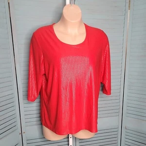 CSC Studio Blouse Shirt ~ Sz P1X ~ 3/4 Sleeve ~ Red - Picture 1 of 4