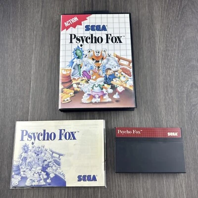 Rare SEGA Master System Game PSYCHO FOX Box with Manual - Complete Tested - Image 1 of 4