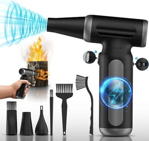 Rechargeable Electric Air Duster - 33,000 RPM Cordless Blower for Dust Cleaning - Picture 1 of 9