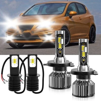 Kit de 4 faros LED + bombillas antiniebla combo 6500K para Seat Ibiza 2005-2005 Foto 1 de 4