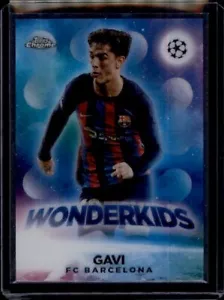 2022-23 Topps Chrome UEFA Club Competitions #W3 Gavi Barcelona - Picture 1 of 2