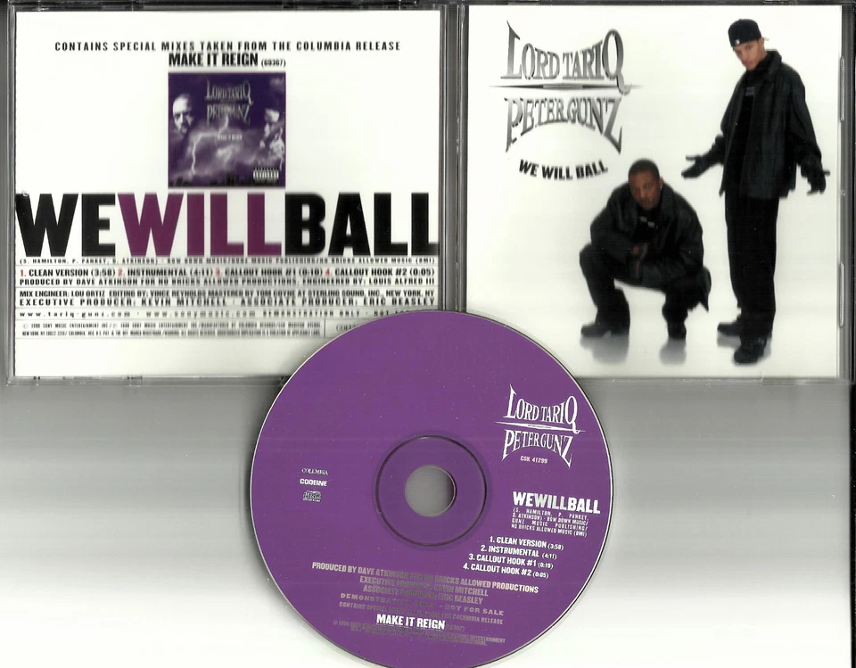 LORD TARIQ & PETER GUNZ мы будем мяч w/редкий инструментальный промо DJ CD сингл 1998 - Изображение 1 из 1