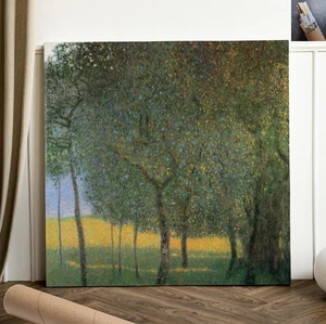 Landscape Trees Gustav Klimt Art Nouveau Floating Frame 24X24 Inch - Picture 1 of 4
