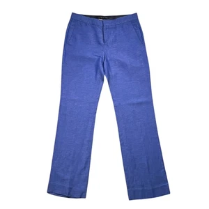 Banana Republic Damen Hose 6 Blau Logan Fit Leinen Viskose Gerade Business Arbeit - Bild 1 von 9
