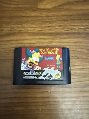Krusty's Super Fun House (Sega Genesis, 1994) Cartridge Only Tested - Image 1 of 4