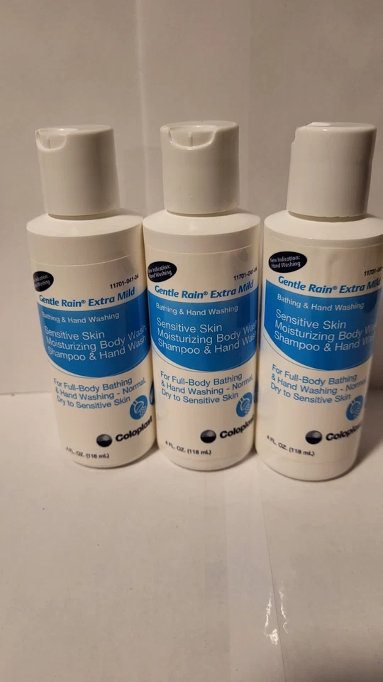 Lote de (3) Botellas de 4 OZ Coloplast Suave Lluvia Extra Suave Hidratante Lavado. 2J Foto 1 de 4