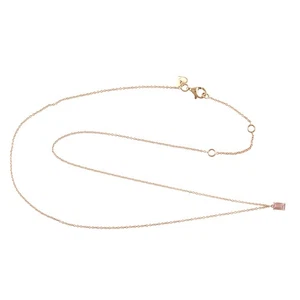 Collar de turmalina natural cadena colgante oro rosa de 18 k joyería para mujer - Imagen 1 de 6