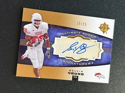 Selvin Young 2007 Ultimate Collection Auto Autograph RC Texas Longhorns /25 E24 - Image 1 of 2