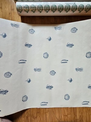 Revestimientos de pared imperiales vintage papel tapiz vinilo plantilla granja verduras Foto 1 de 4